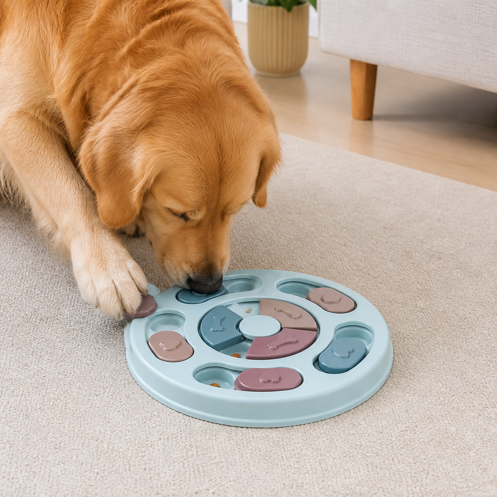 Interactive food puzzle for dogs