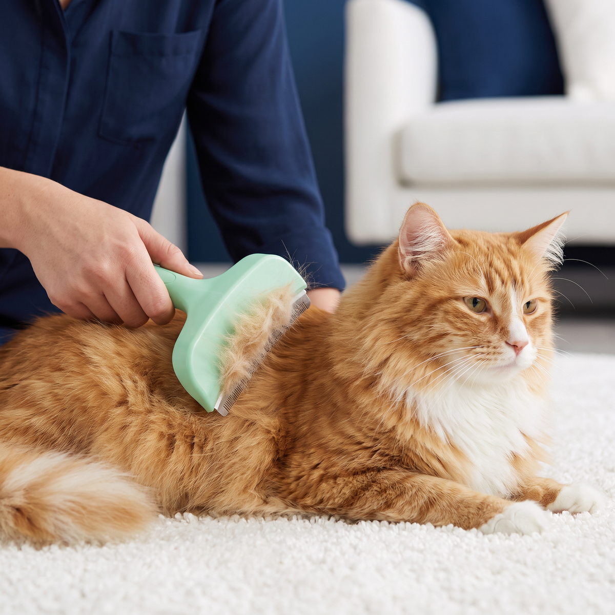 Cat Deshedding Undercoat Rake – Extra-Wide Grooming Tool for Loose Fur & Long Hair
