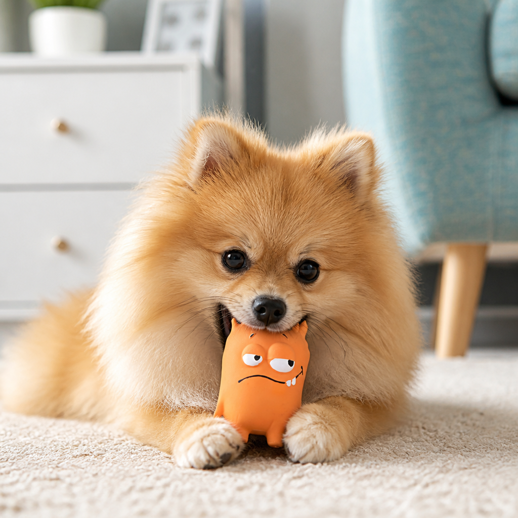 Durable Natural Monster Latex Dental Squeaky Dog Toy