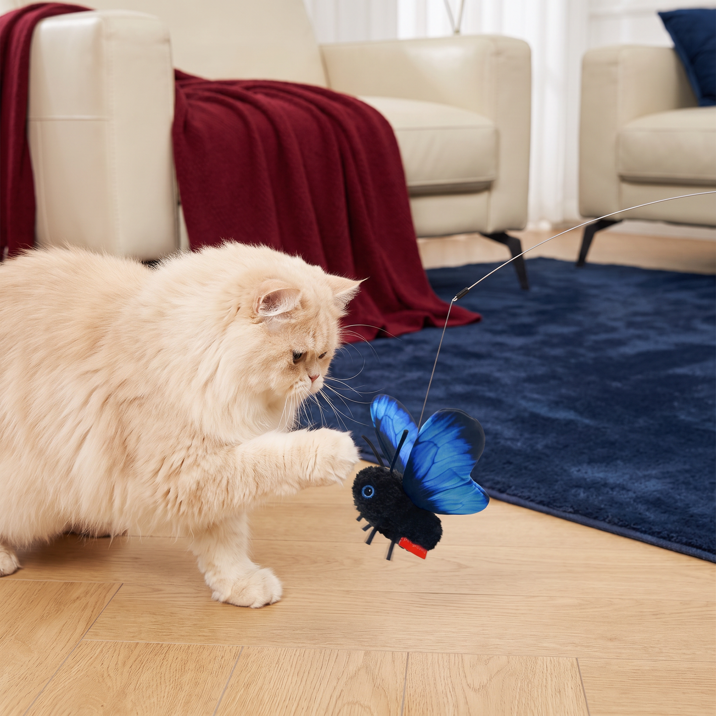 Interactive Flutter Butterfly Cat Toy – Automatic Flying Teaser