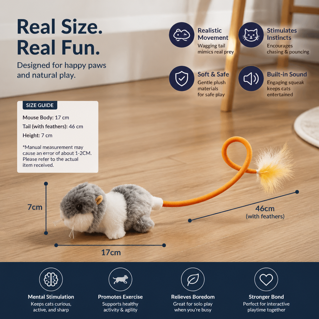 Wiggle Tail Mouse Cat Toy
