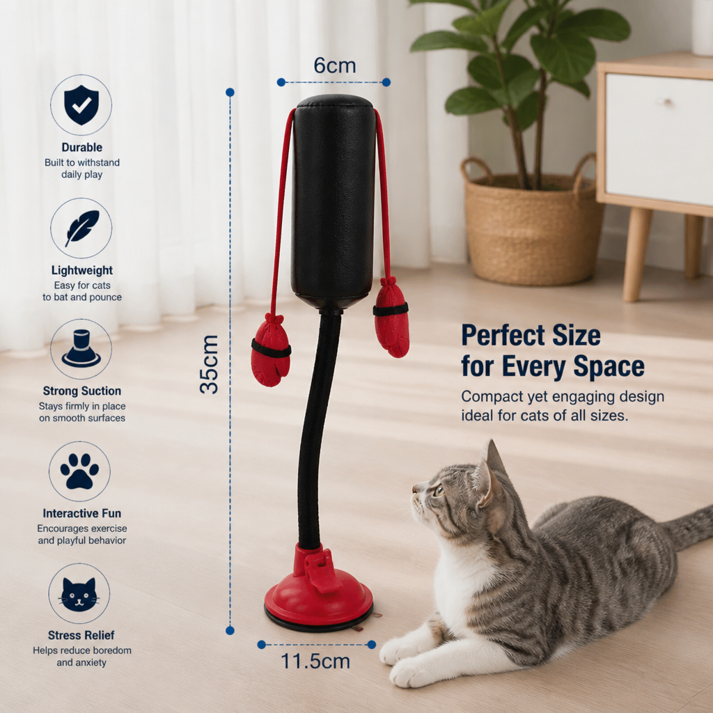 Durable Interactive Cat Boxing Toy with Punching Bag