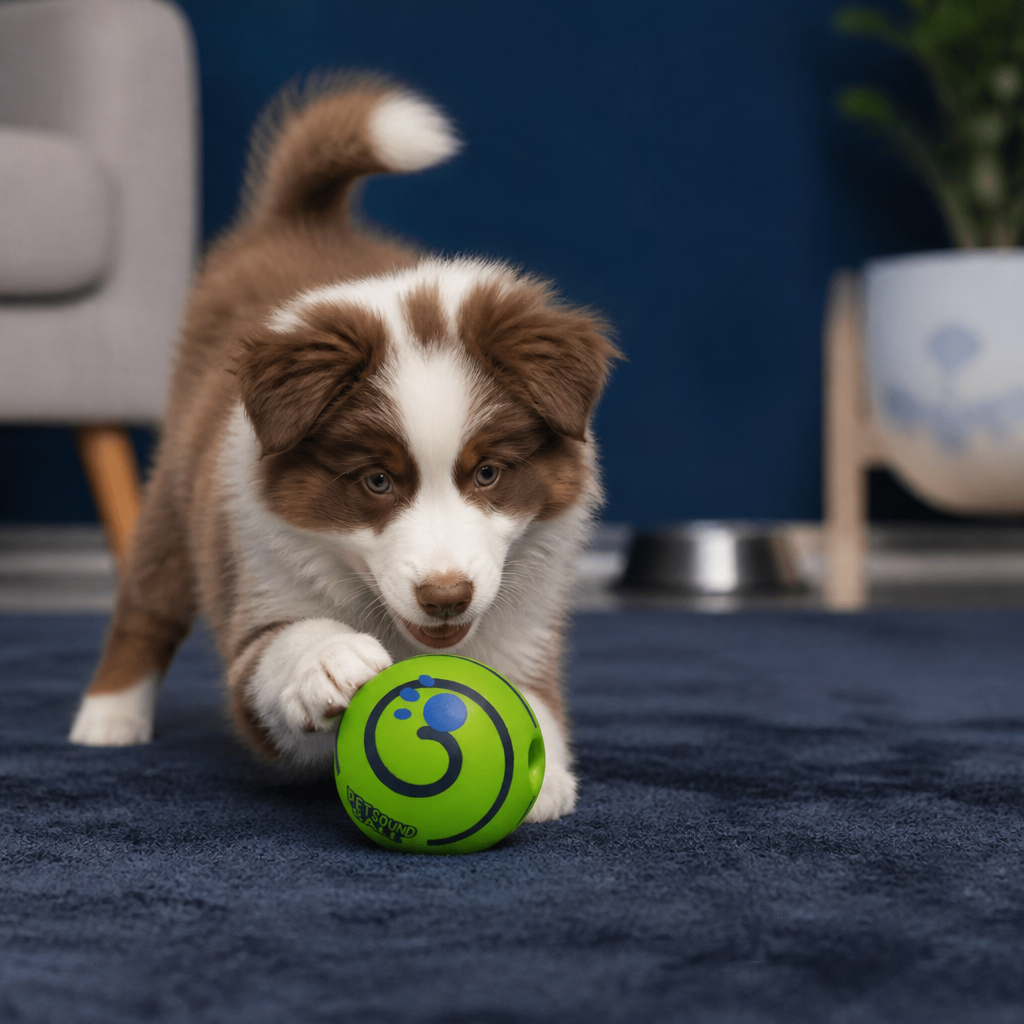 Interactive Squeaky Wobble Dog Ball – Durable Self-Play Toy