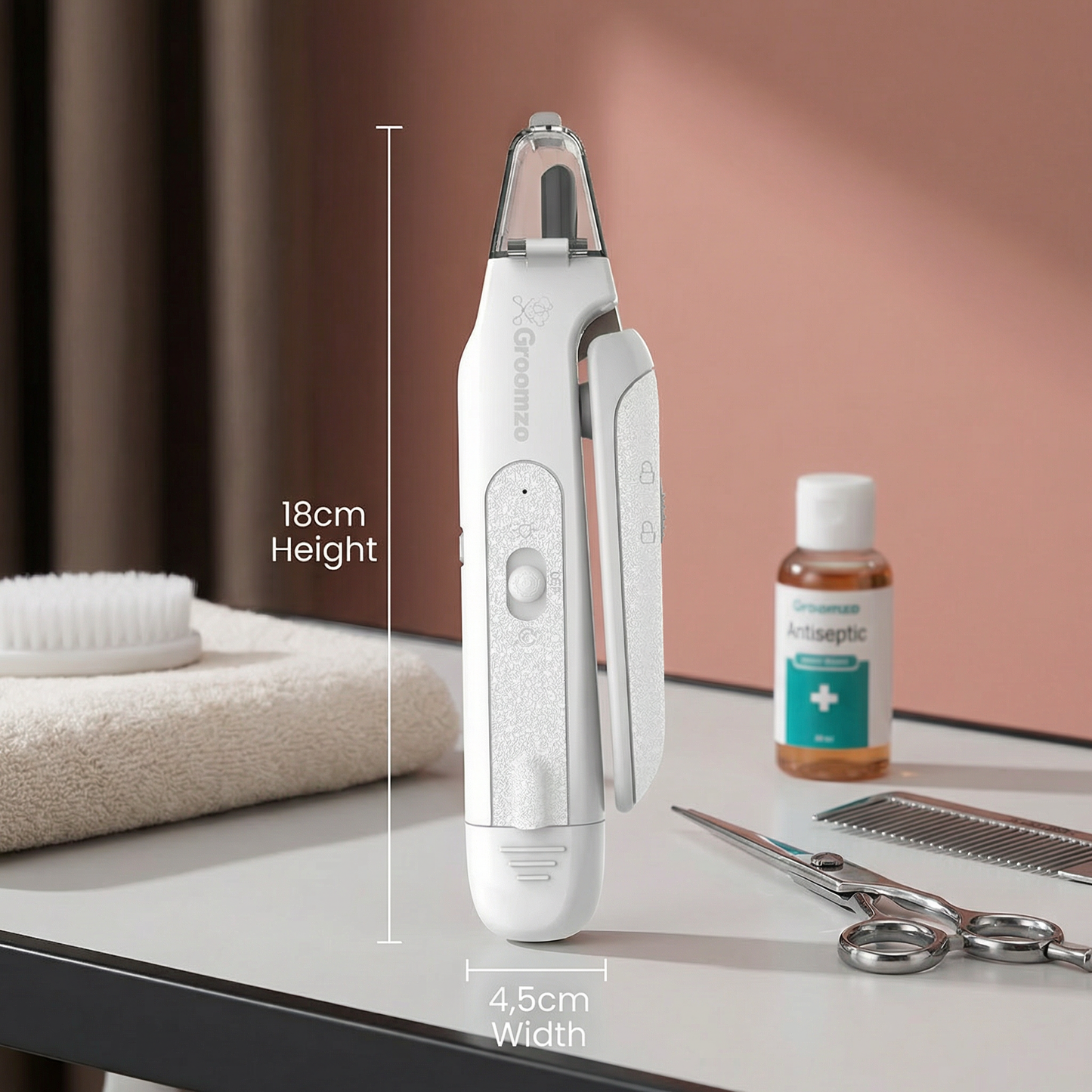 2-in-1 Pet Nail Clipper & Trimmer with LED – Quiet Grooming Tool for Dogs & Cats