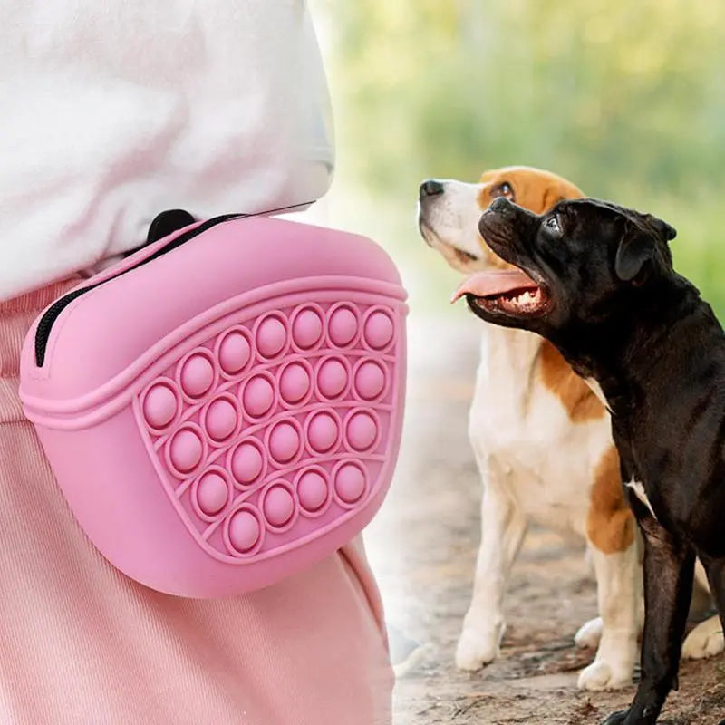 Pop-it Keychain With Zipper - Stress Reliever Toy And Storage Bag