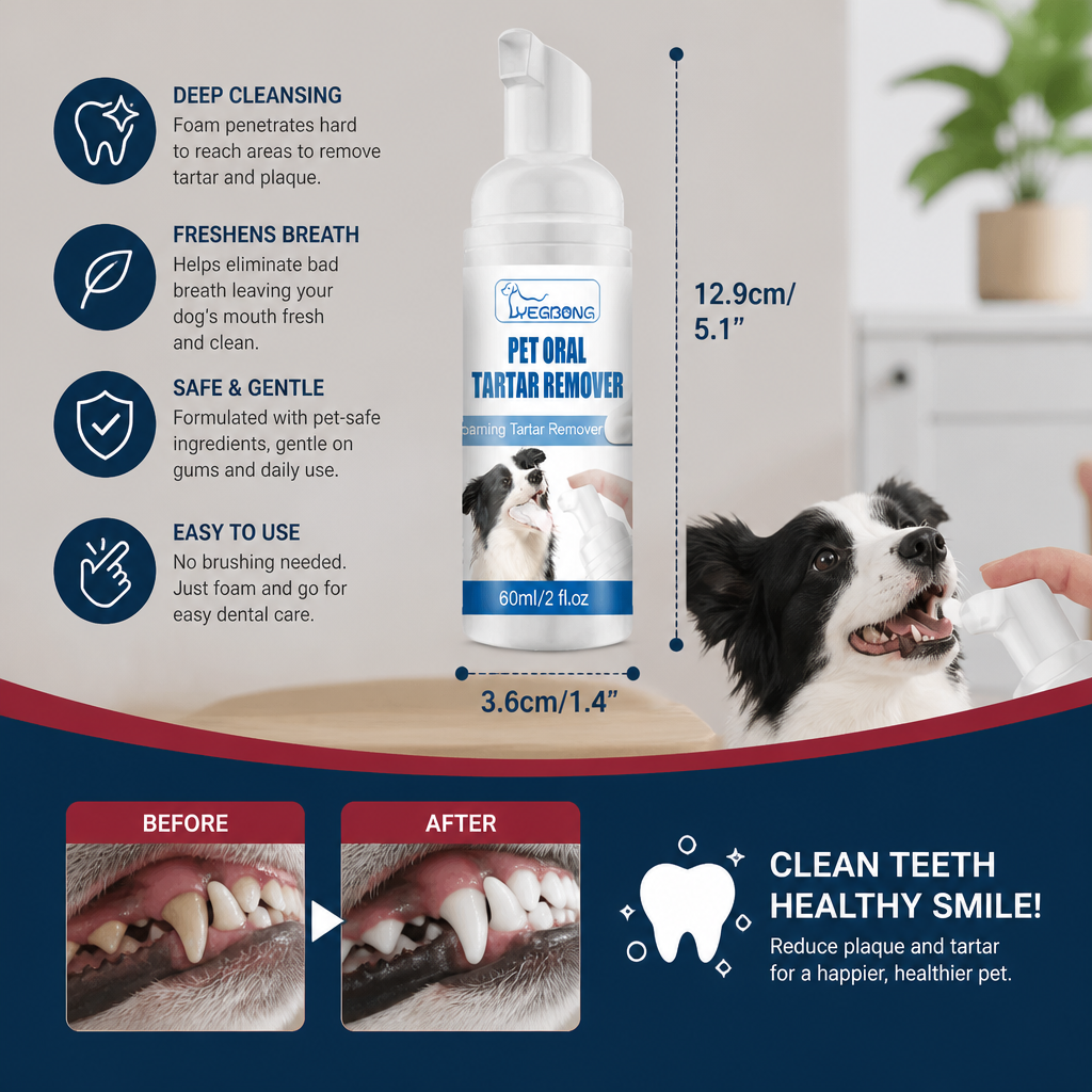 Dog Dental Cleaning Foam – Brighter Teeth & Fresh Breath