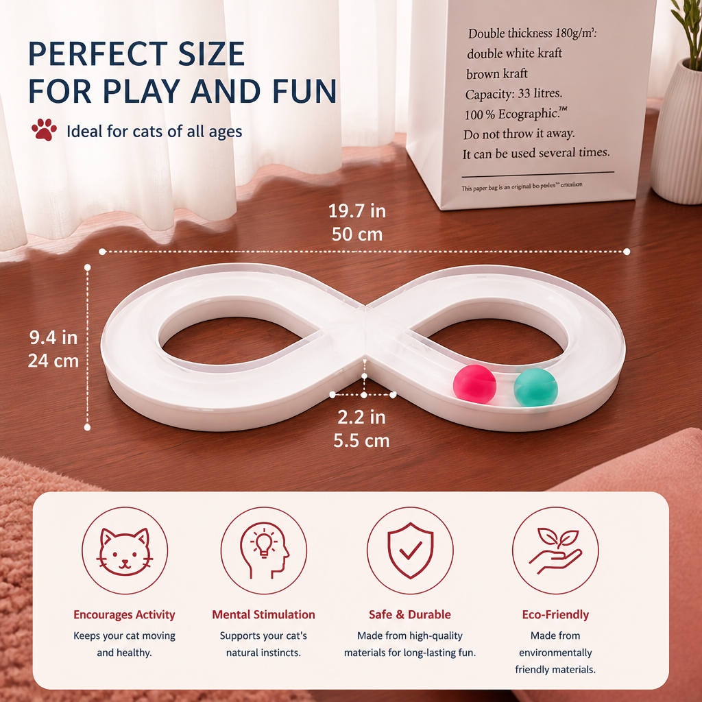 Interactive Cat Track Ball Toy