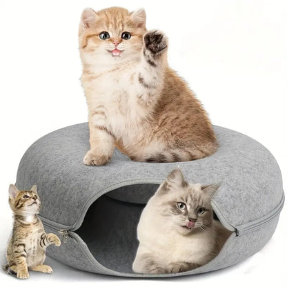 2in1 Donut Cat Bed And Cave