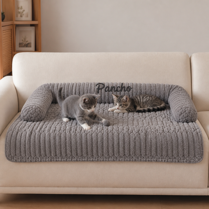Personalized Fluffy Cat Sofa Bed & Protective Couch Cover