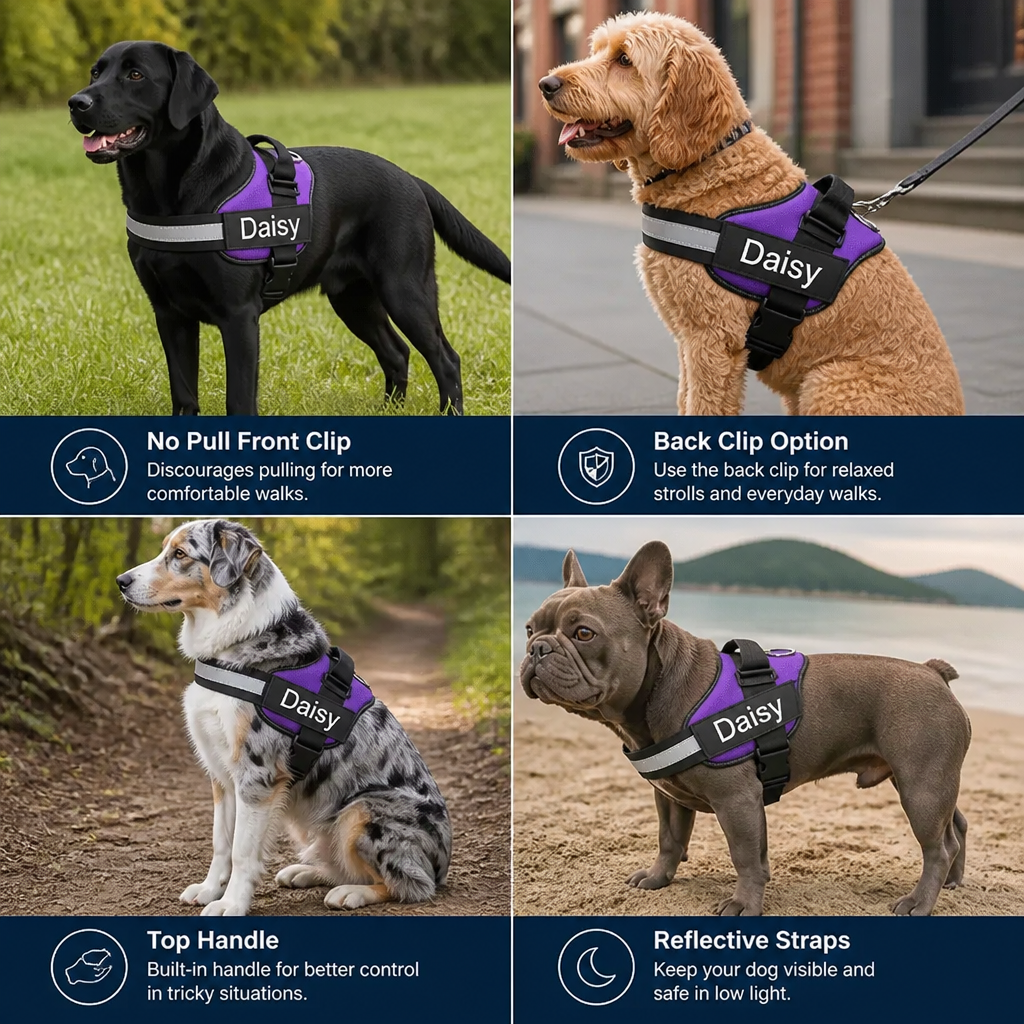 Personalized No-Pull Dog Harness for Easier Walks