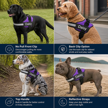 Personalized No-Pull Dog Harness for Easier Walks