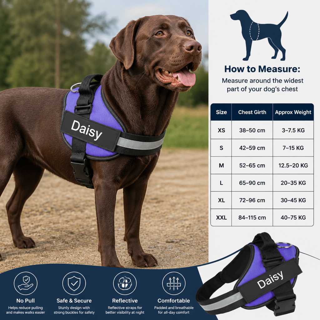 Personalized No-Pull Dog Harness for Easier Walks