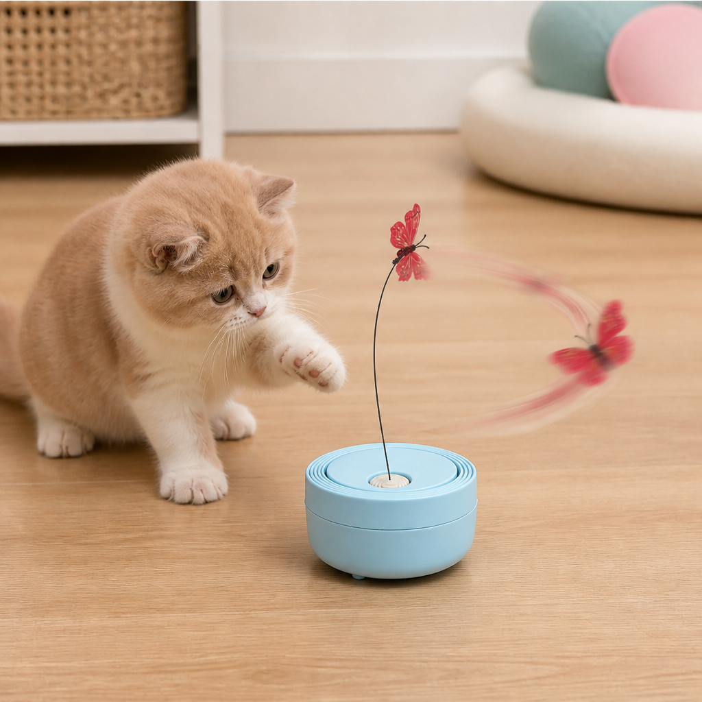 Interactive Butterfly Spinner Cat Toy