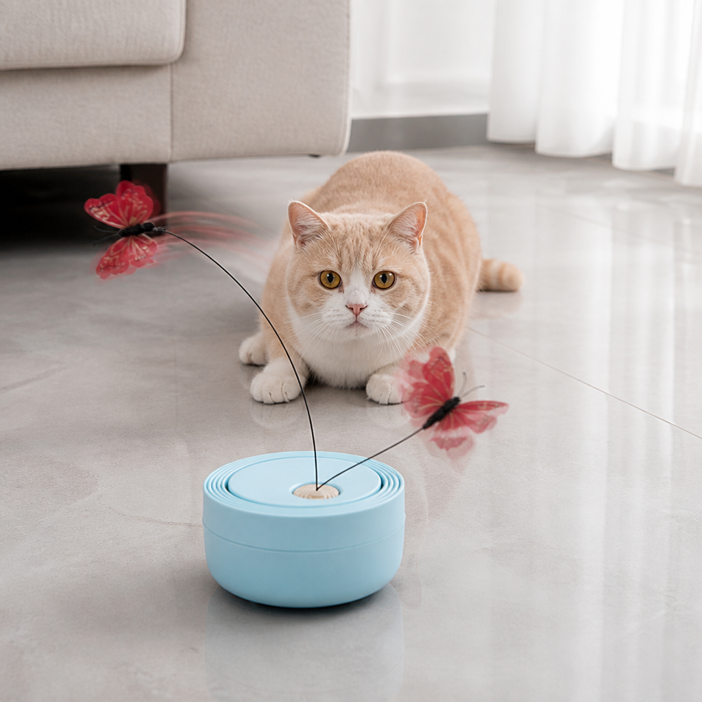 Interactive Butterfly Spinner Cat Toy