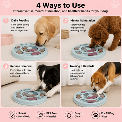 Interactive food puzzle for dogs