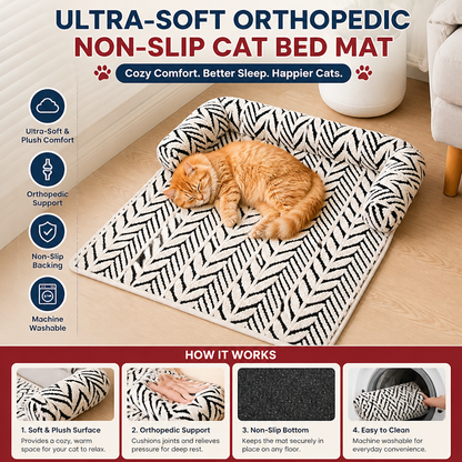 Ultra-Soft orthopedic Non-Slip Cat Bed Mat