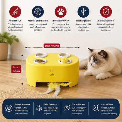 Automatic Feather Chase Toy for Cats