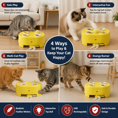 Automatic Feather Chase Toy for Cats