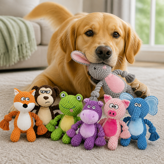 Cotton Rope Plush Dental Squeaky Dog Toy