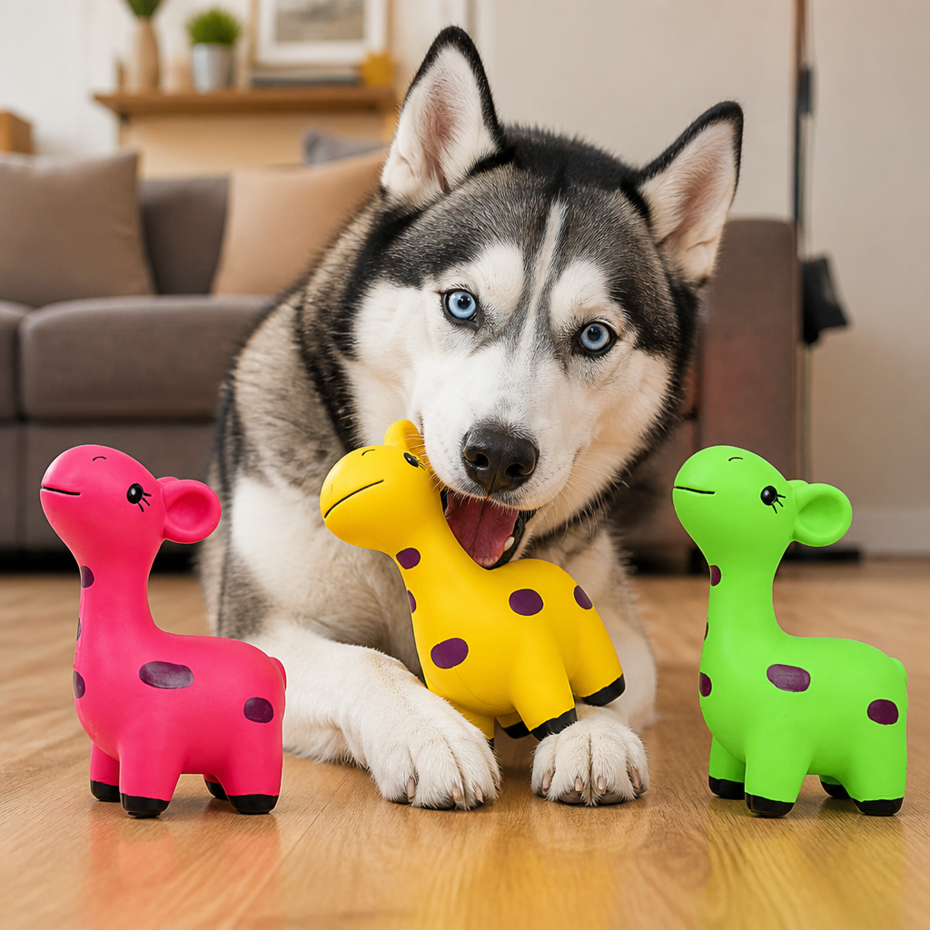 Squeaky Latex Deer Chew Dog Toy