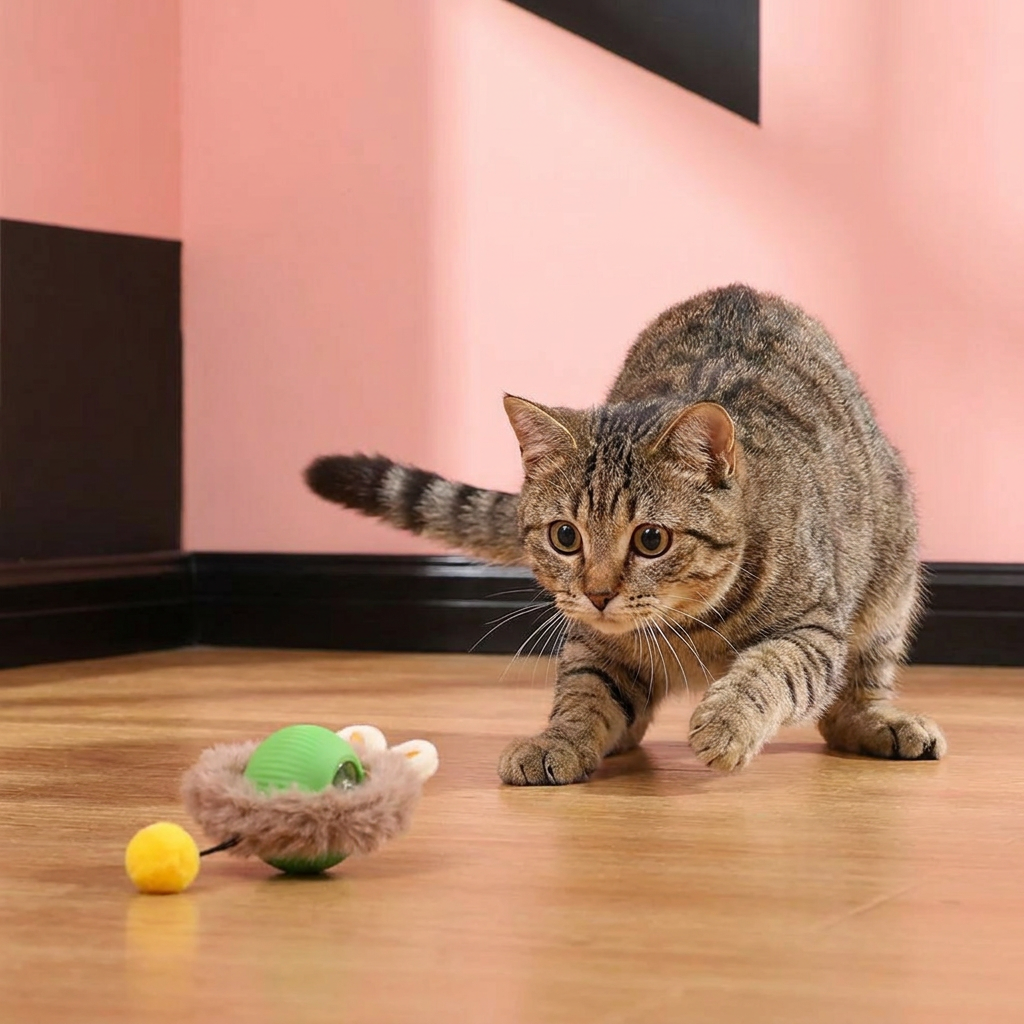 Interactive Play Ball With Tail For Cats