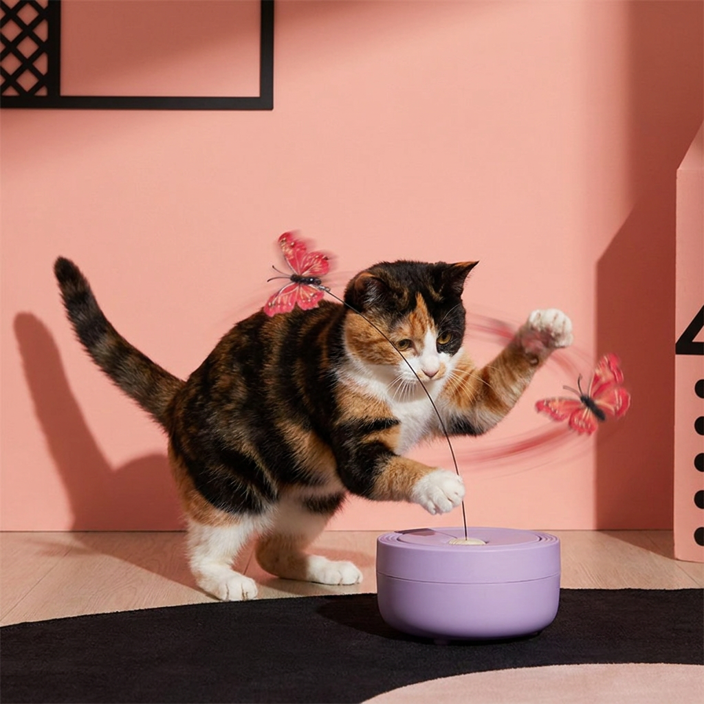 Interactive Butterfly Spinner Cat Toy