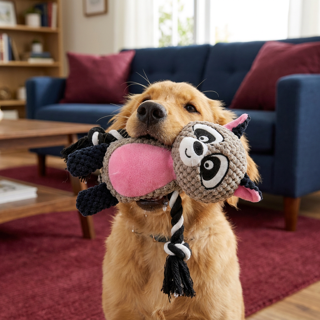 Cotton Rope Plush Dental Squeaky Dog Toy
