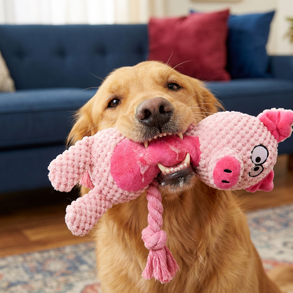 Cotton Rope Plush Dental Squeaky Dog Toy