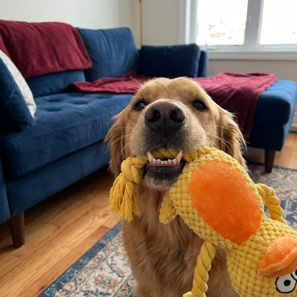 Cotton Rope Plush Dental Squeaky Dog Toy