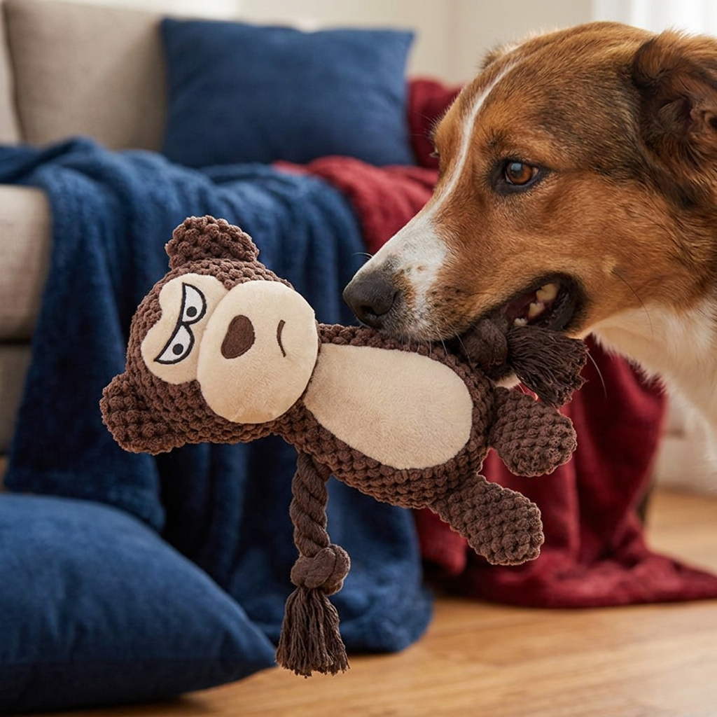 Cotton Rope Plush Dental Squeaky Dog Toy
