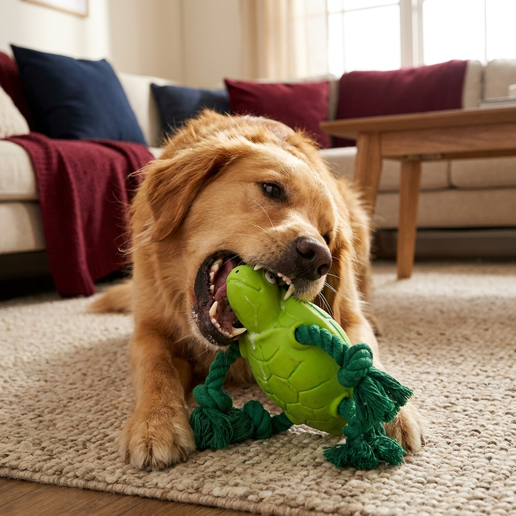 Durable Floating Dental Latex & Rope Dog Toy