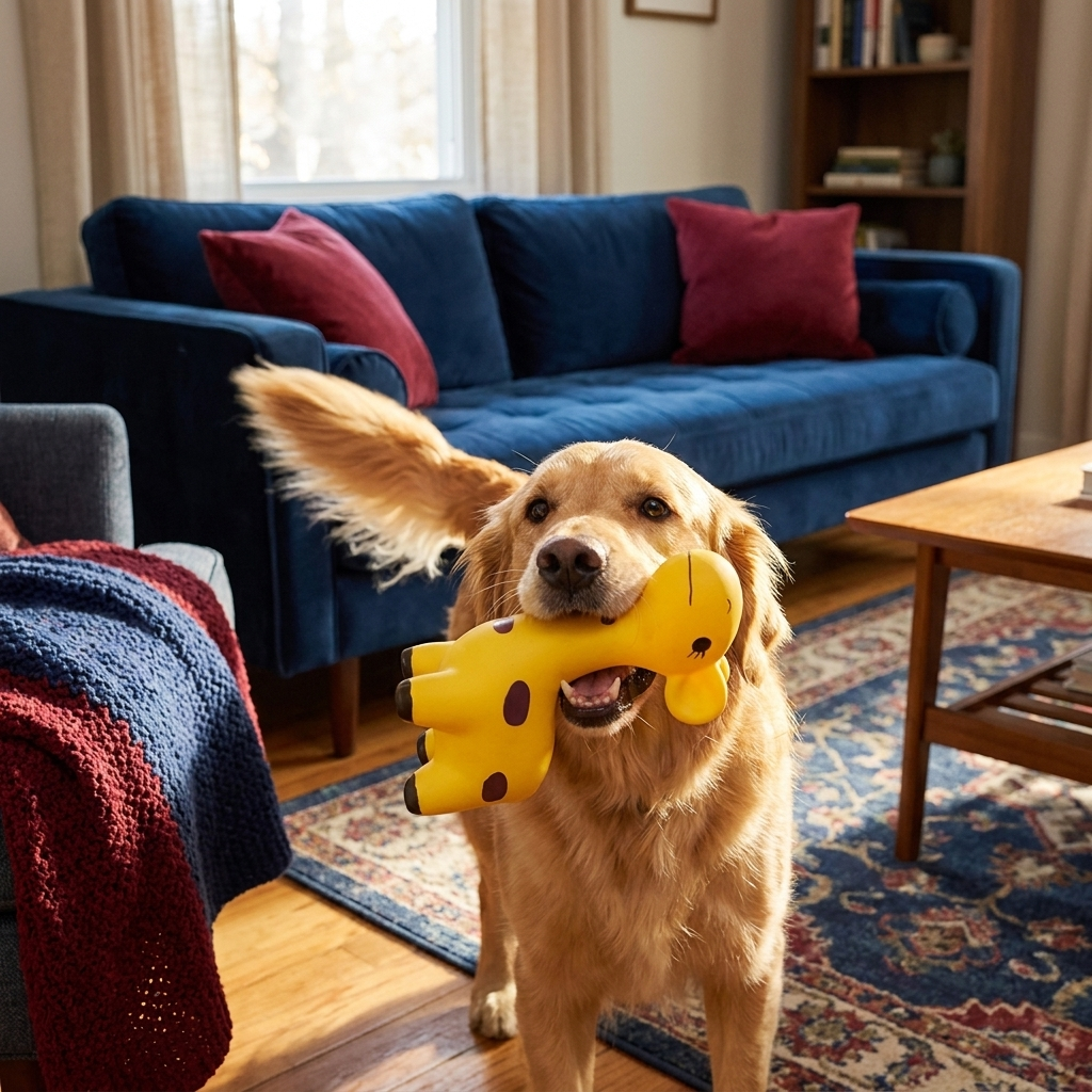 Squeaky Latex Deer Chew Dog Toy