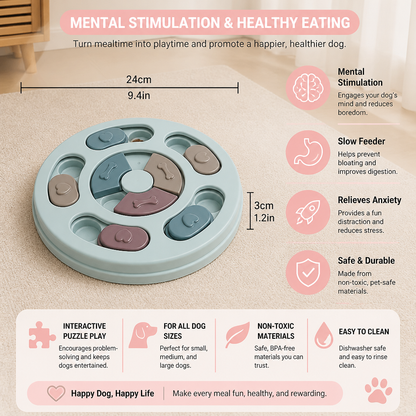 Interactive food puzzle for dogs