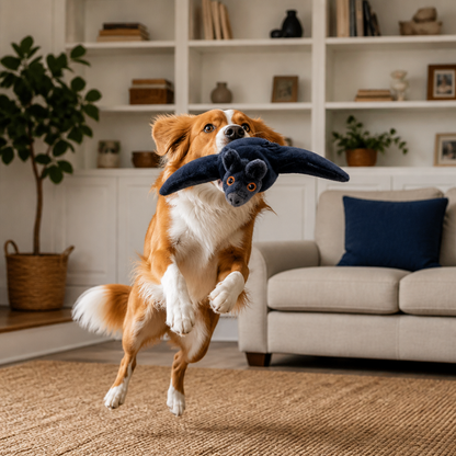 Touch—Activated Flapping Bat Dog Toy with Catnip