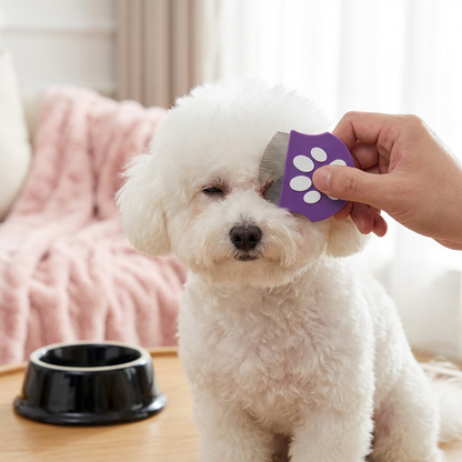 Pet Eye Comb – Facial Grooming Comb for Tear Stains, Eye Discharge & Flea Control