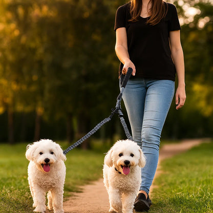 Anti-Tangle Double Dog Leash