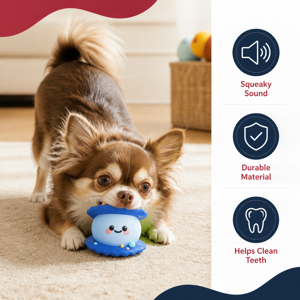 Cute Squeaky Ocean Animal Dog Toy
