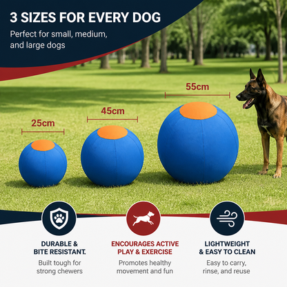 Inflatable Bite Resistant Herding Ball for Dogs – Durable Interactive Push & Chase Toy