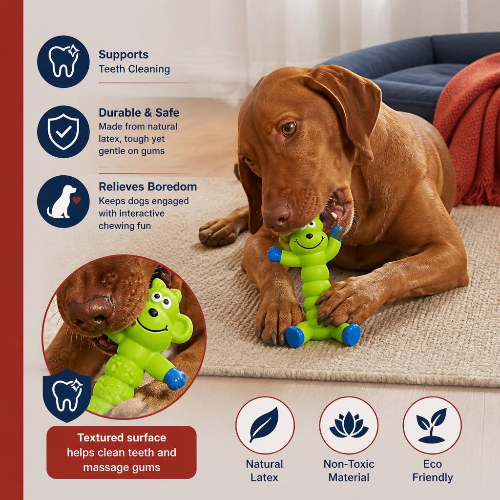 Durable Natural Latex Teeth Cleaning Dog Chew Toy