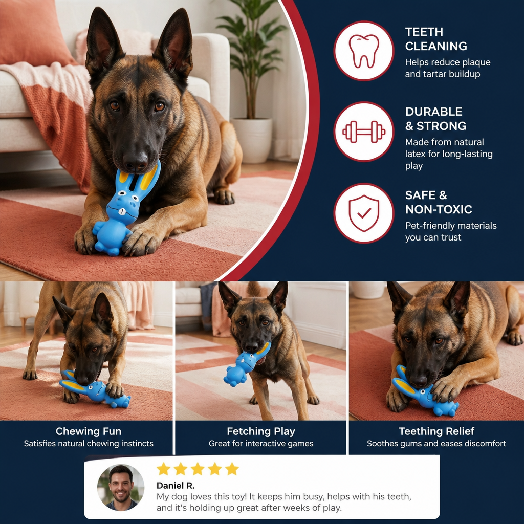 Durable Natural Latex Teeth Cleaning Dog Chew Toy
