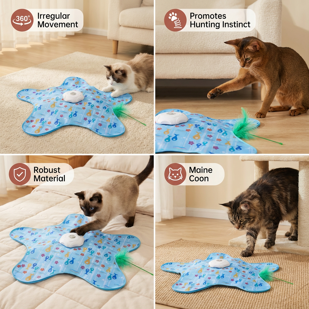 HuntingFun Pro – Automatic cat toy for stress relief and playtime fun