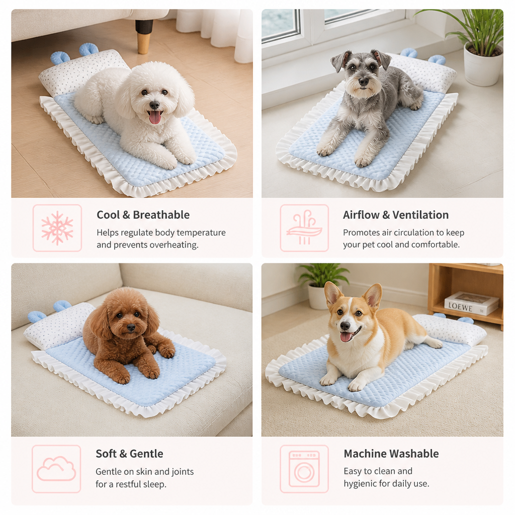 Cooling Dog Bed for Hot Days – Soft, Washable & Comfortable