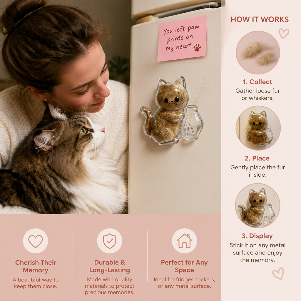 Whisker Keepsake Cat Magnet – Fur & Whisker Memory Display