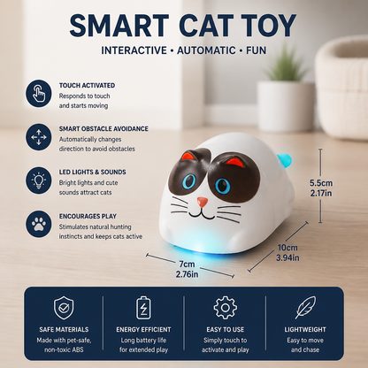 Touch-Activated Smart Cat Robot Toy