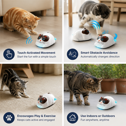 Touch-Activated Smart Cat Robot Toy