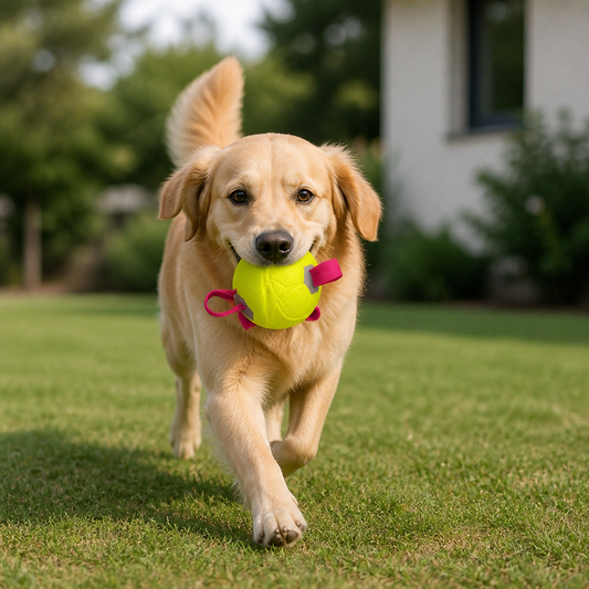 Eco-Friendly Indestructible Dog Ball – Bite Resistant Interactive Tug & Fetch Toy