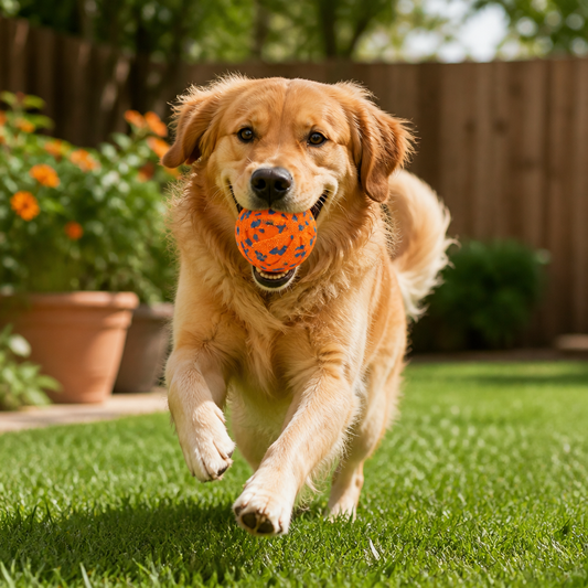 Interactive Rechargeable Dog Ball – Smart Rolling & Dental Chew Toy