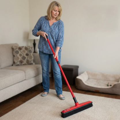 Telescopic Pet Hair Removal Broom – Multi-Surface Cleaner for Carpet, Sofa & Dog Bed