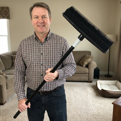 Telescopic Pet Hair Removal Broom – Multi-Surface Cleaner for Carpet, Sofa & Dog Bed