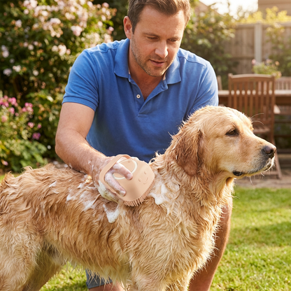 Practical 2-in-1 Professional Dog Bath Brush – Deep Cleaning & Massage in One Step